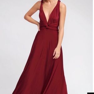 Always Stunning Burgundy Maxi Dress